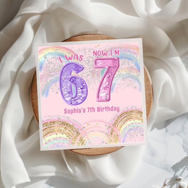 Six Seven 67 Birthday Napkins (Creator Uploaded)
