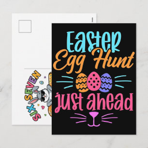 Six Seven 67 Bruh Easter Bunny Meme T-Shirt Funny Holiday Postcard