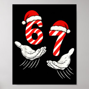 Six Seven 67 Christmas 6 7 Kids 67 Youth Boys 6-7  Poster