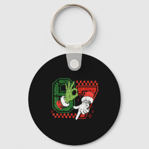 Six Seven 67 Funny Christmas Meme Humor Trendy Cou Keychain