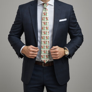 Six Seven 67 Funny Santa Hat Christmas Xmas Meme Tie