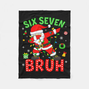 Six Seven 67 Gen Z Alpha Meme Bruh Christmas Dabbi Fleece Blanket