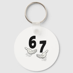 Six Seven 67 Hands 6 7 Kids 67 Teen Boys 6-7 Meme  Keychain