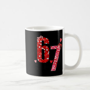 Six Seven 67 Hearts 6 7 Meme Boys Girls Kids Valen Coffee Mug
