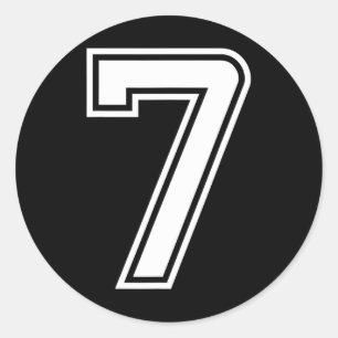 Six Seven 67 Matching Number 7 Halloween Birthday  Classic Round Sticker