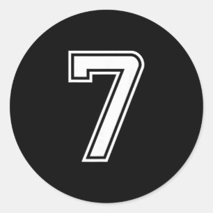Six Seven 67 Matching Number 7 Halloween Birthday  Classic Round Sticker