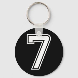 Six Seven 67 Matching Number 7 Halloween Birthday Keychain