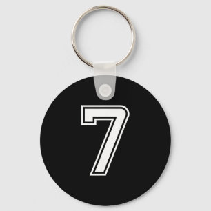 Six Seven 67 Matching Number 7 Halloween Birthday Keychain