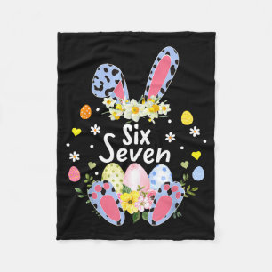 Six seven 67 meme 6 7 bunny leopard kids funny fleece blanket