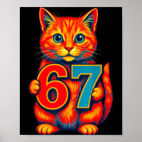 Six Seven 67 Meme 6 7 Cat Youth Boy Girl 