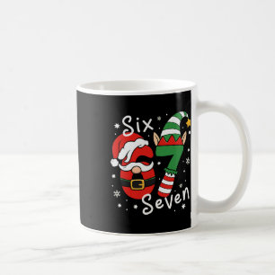 Six Seven 67 Meme 6 7 Elf Santa Christmas Pajamas  Coffee Mug