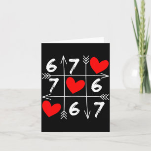 Six Seven 67 Meme 6 7 Valentines Day Heart Men Wom Card
