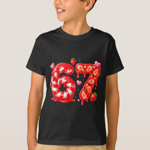 Six Seven 67 Meme 6 7 Valentines Day Heart Men Wom T-Shirt