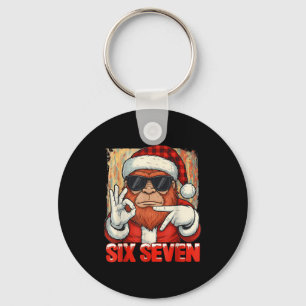 Six Seven 67 Meme Bigfoot Funny Chistmas Men Women Keychain