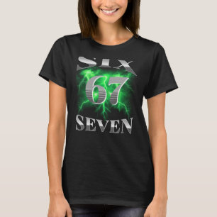Six Seven 67 Meme Bootleg Style 90s 80s Alpha Gen  T-Shirt