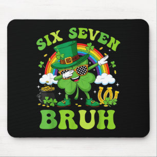 Six seven 67 meme bruh cool st patricks day teens mouse pad