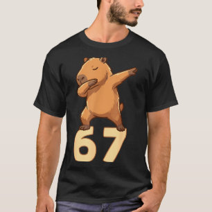 Six Seven 67 Meme Capybara Funny 67 Capybara For K T-Shirt
