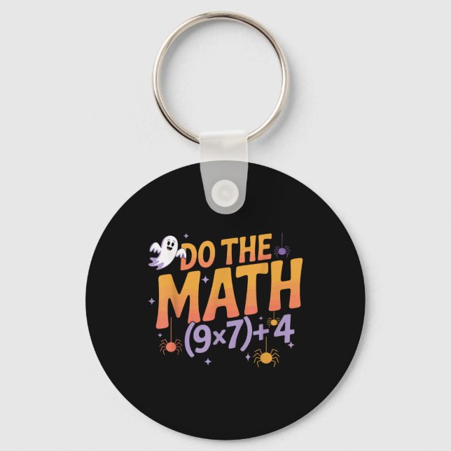 Six Seven 67 Meme Do The Math Halloween Alpha Gen  Keychain (Front)