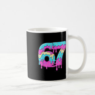 Six Seven 67 Meme Drippy Number 67 Ice Cream  Coffee Mug