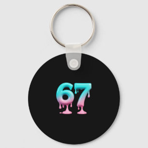Six Seven 67 Meme For Gen Alpha Kids And Adults 6 Keychain