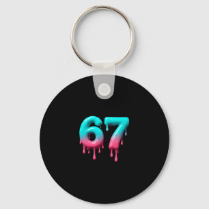 Six Seven 67 Meme For Gen Alpha Kids And Adults 6  Keychain