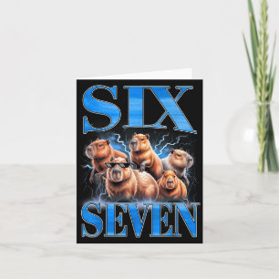 Six Seven 67 Meme Funny Capybara Bootleg Graphic Card