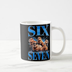 Six Seven 67 Meme Funny Capybara Bootleg Graphic  Coffee Mug