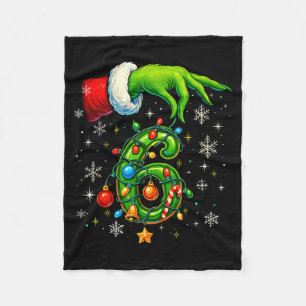 Six Seven 67 Meme Funny Christmas Couple Matching  Fleece Blanket