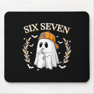 Six Seven 67 Meme Funny Ghost Halloween 6 7 Couple Mouse Pad