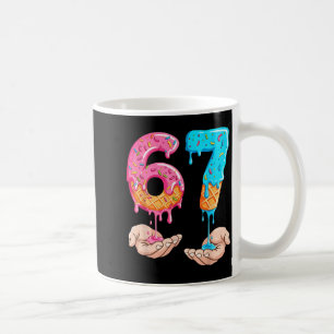 Six Seven 67 Meme Ice Cream Drip Funny  Coffee Mug