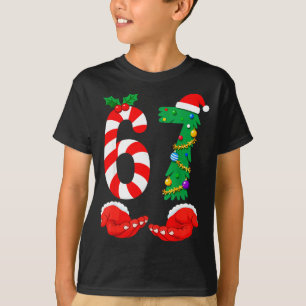 Six Seven 67 Meme Santa Christmas Holiday Funny T-Shirt