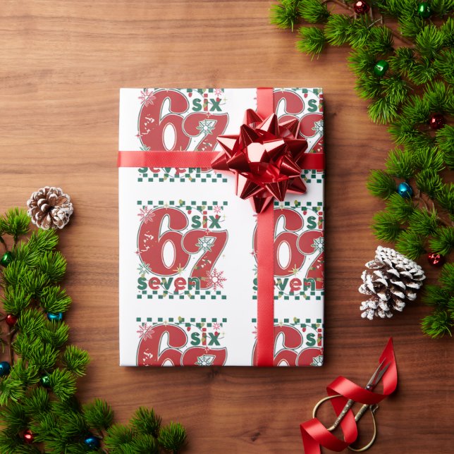Six Seven 67 Meme Xmas Christmas Wrapping Paper (Holiday Gift)
