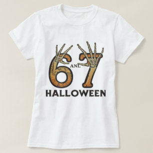 Six Seven 67 Minimal Typography Design T-Shirt