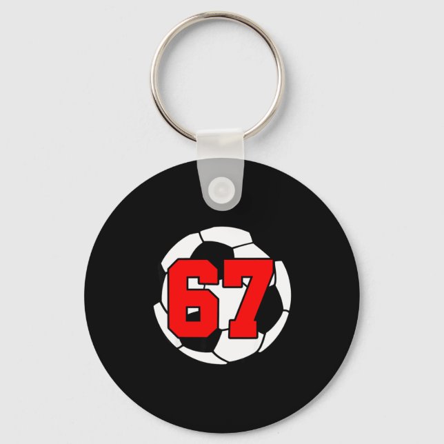 Six Seven 67 Soccer 6 7 Funny Meme 6-7 Gen Alpha S Keychain (Front)