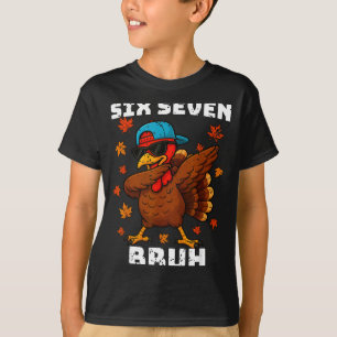 Six Seven 67 Thanksgiving Meme Funny Thankful Turk T-Shirt