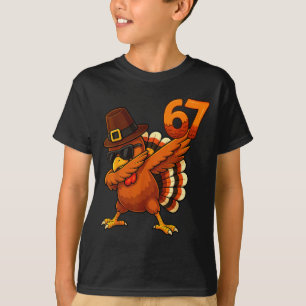 Six Seven 67 Thanksgiving Meme Funny Thankful Turk T-Shirt