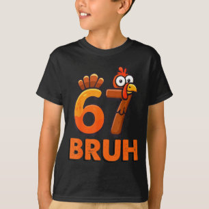 Six Seven 67 Thanksgiving Meme Funny Thankful Turk T-Shirt