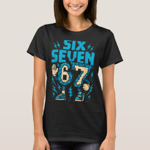 Six Seven 67 Xel Gamer Apparel Retro Block Style A T-Shirt