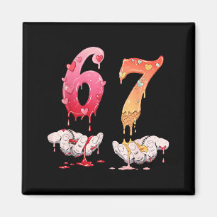 Six Seven 6 7 67 Funny Matching Valentines Day Cou Magnet