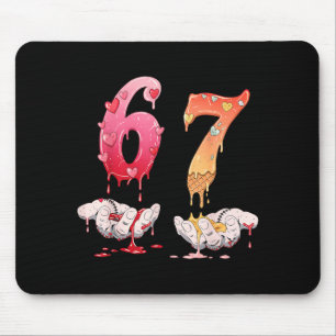 Six Seven 6 7 67 Funny Matching Valentines Day Cou Mouse Pad