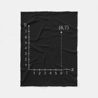 Six Seven 6 7 Coordinate Grid Plot Graph Plane Mem Fleece Blanket