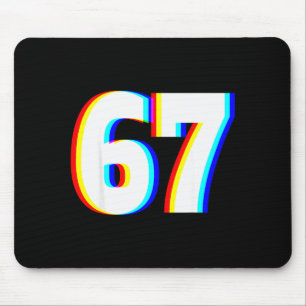 Six Seven 6 7 Edm Optical Illusion Mouse Pad