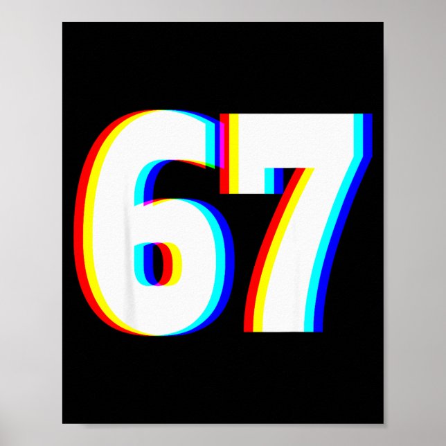 Six Seven 6 7 Edm Optical Illusion  Poster (Front)