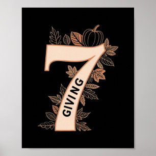 Six Seven 6 7 Friendsgiving Thanksgiving Couple Co Poster