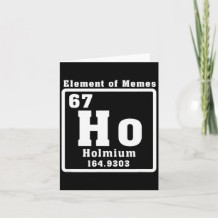 Six Seven 6 7 Funny Number Meme  Card
