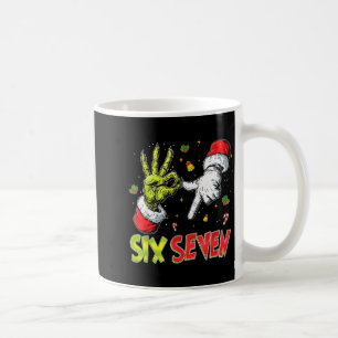Six Seven 6 7 Gen Z Alpha Meme Slang Merry Christm Coffee Mug