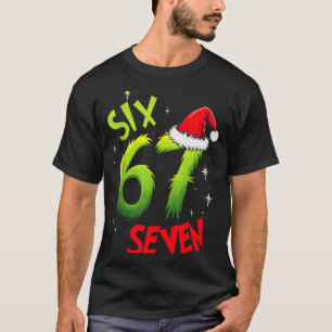 Six Seven 6 7 Gen Z Alpha Meme Slang Merry Christm T-Shirt