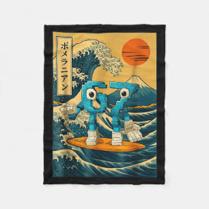 Six Seven 6-7 Japanese Great Wave Off Kanagawa 67  Fleece Blanket