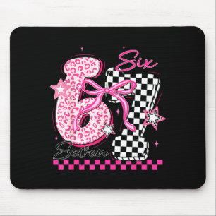 Six Seven 6 7 Leopard Checkered 67 Meme Teacher Wo Mouse Pad