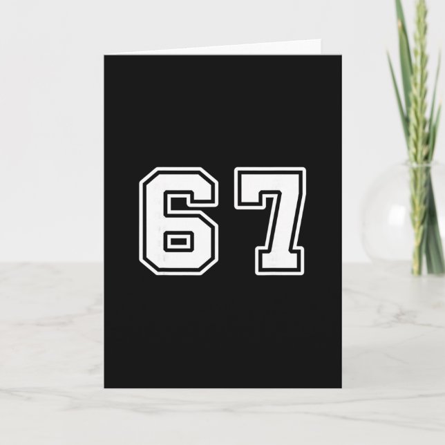 Six Seven 6 7 Meme 67  Card (Front)